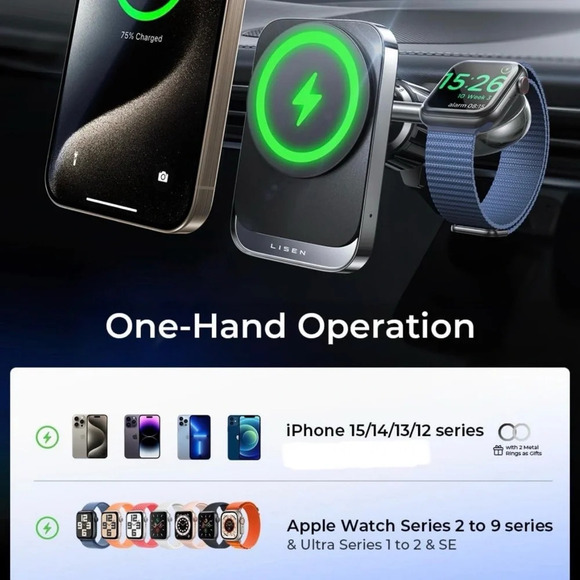 2 in 1 for 18W MagSafe Car Mount Charger - Picture 7 of 10